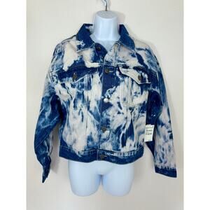 BP Blue Bleached Wash Denim Jacket NWT Size XS